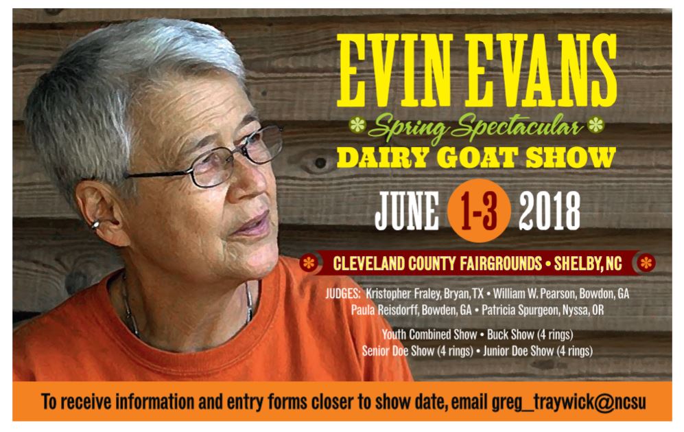 Dairy goat show flyer