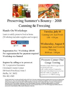 Cover photo for Preserving Summer's Bounty - Hands-on Food Preservation Classes - 2018