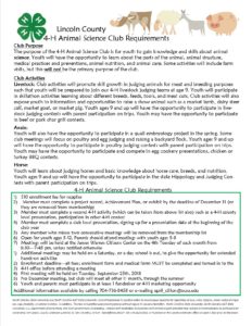 Cover photo for 4-H Animal Science Club Requirements