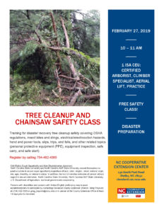 Cover photo for Tree Cleanup and Chainsaw Safety Class