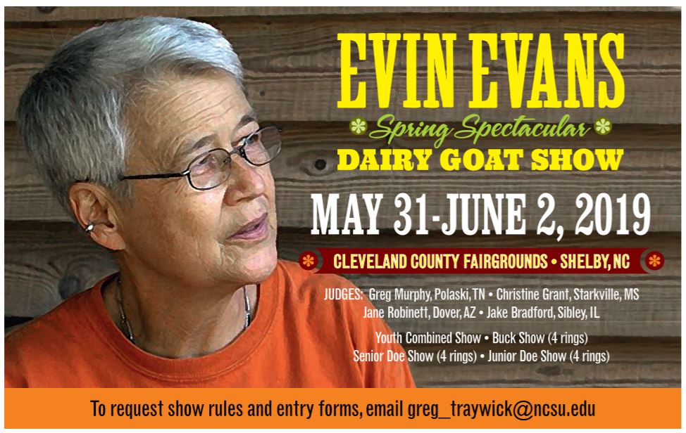 Dairy Goat Show poster featuring Evin Evans 