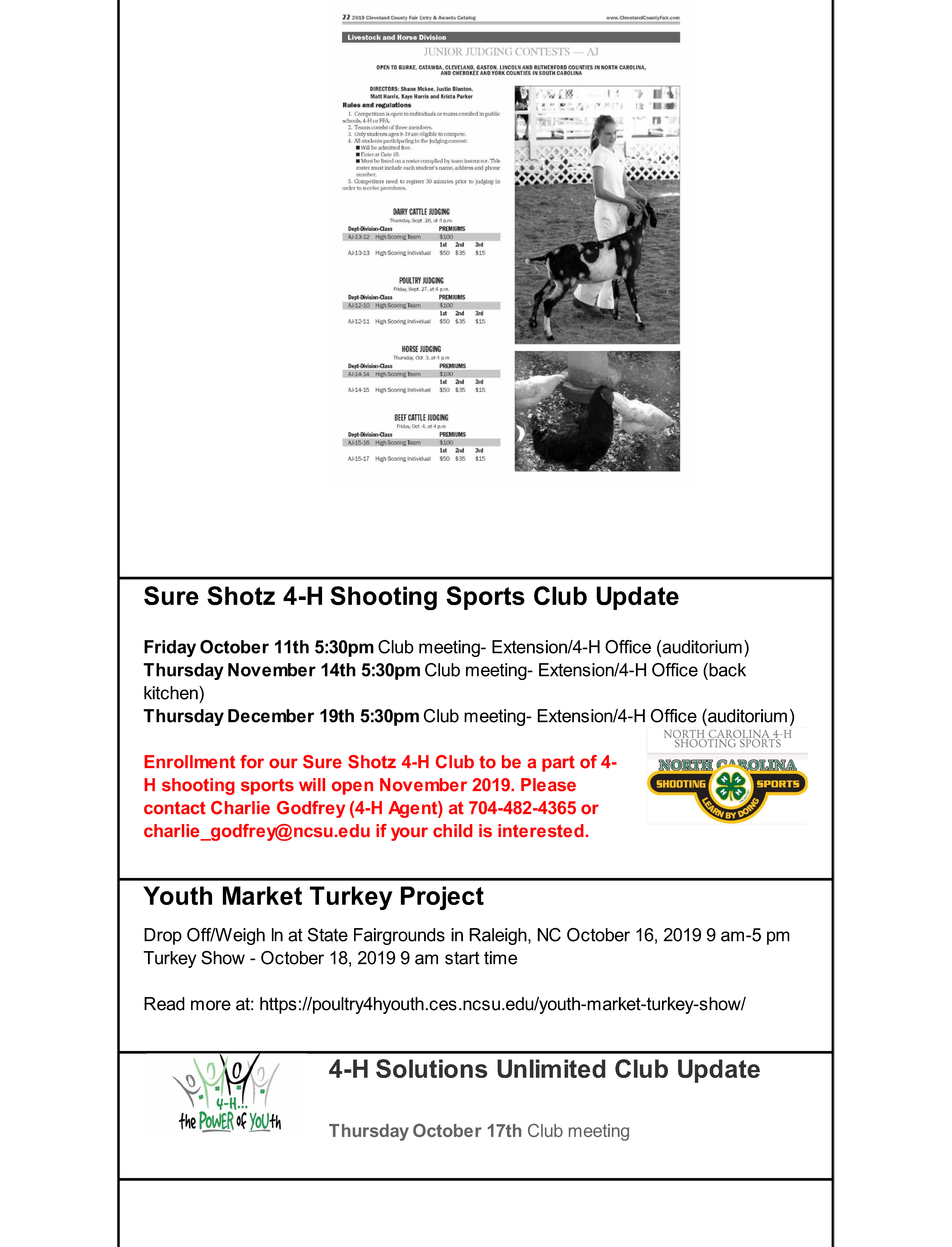 Cleveland County 4-H Newsletter page 3