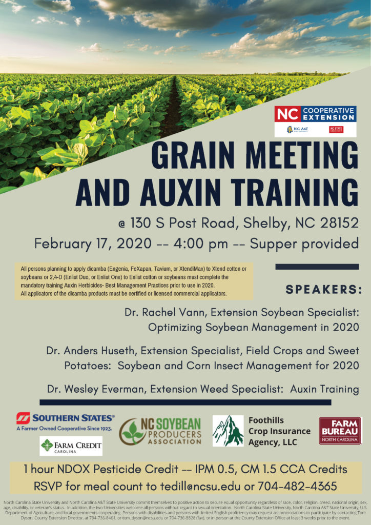 Grain and Auxin Training flyer