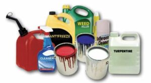 A group of dangerous household chemicals.