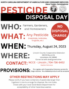 Cover photo for Pesticide Disposal Day
