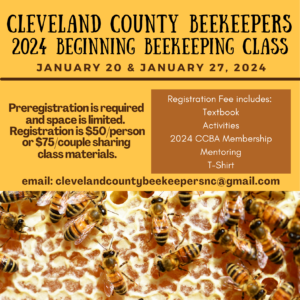 Cover photo for 2024 Beginning Beekeeping Class January 20th & 27th  Register NOW!