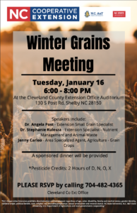 Cover photo for 2024 Cleveland County Regional Winter Grains Meeting